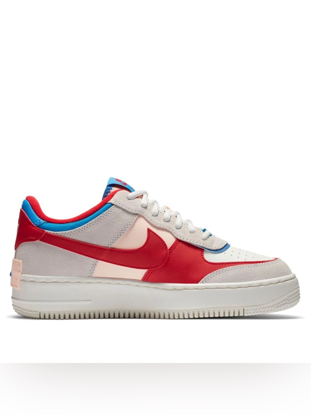 Nike Air Force 1 Shadow sneakers in a "Sail Royal Red" colorway - Picture 12 of 12